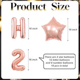 16in Rose Gold Happy New Year 2026 Foil Balloons Banner Party Supplies