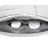 KAYOND 13.3-14 Inch Puffy Laptop Sleeve for MacBook Pro 14 M4/M3/M2/M1 Pro/Max 2025-2021, MacBook Air M4 2025 M3 M2 M1,Sliver
