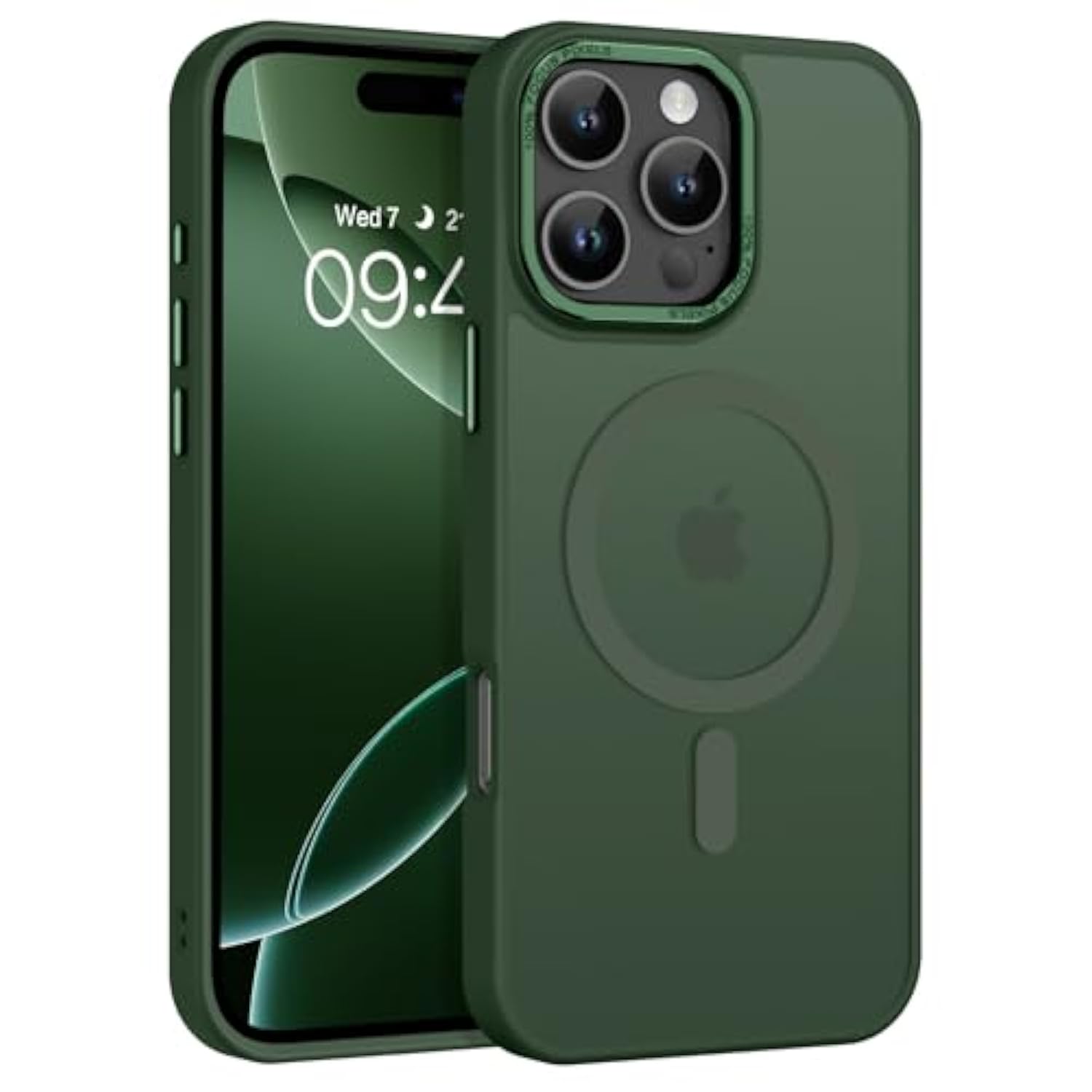 For Iphone 16 Pro Max Case 2024, Iphone 16 Pro Max Magnetic Phone Case [Compatible With Mag Safe] [Military Grade Shockproof] Translucent Matte Slim Shockproof Protective Cover 6.9" Green