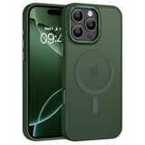 For Iphone 16 Pro Max Case 2024, Iphone 16 Pro Max Magnetic Phone Case [Compatible With Mag Safe] [Military Grade Shockproof] Translucent Matte Slim Shockproof Protective Cover 6.9" Green
