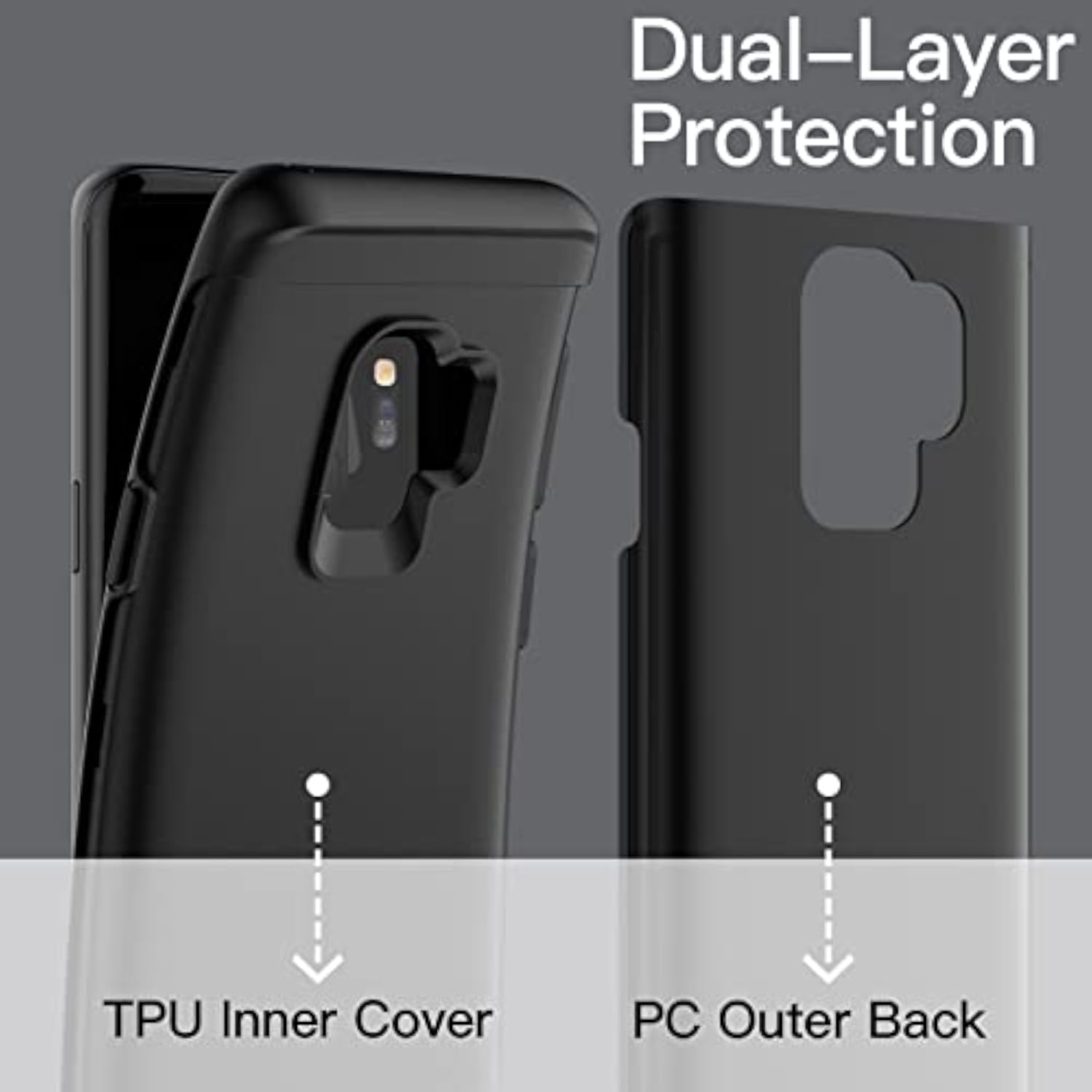 Heavy Duty Samsung Galaxy S9 Case by JETech, Black