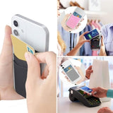 4-Pack Silicone Stick-On Card Holder for iPhone, Samsung & Smartphones
