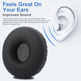 Revo Ear Pads Replacement Ear Pads Cushions Compatible With Jabra Revo Wireless/Wired Headphones Softer Protein Leather High-Density Memory Foam Earpads Earmuffs Ear Cups Cover Repair Parts - Black