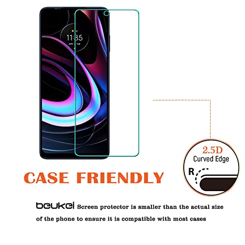 (3 Pack) Screen Protector Compatible For Motorola Moto Edge 2021 / Motorola Edge 5G Uw (6.8" Display, 2021) Screen Protector Tempered Glass,Touch Sensitive,Case Friendly, 9H Hardness