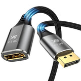 8K Displayport Extension Cable 3Feet, Dp To Dp Extension Cable,Male To Female,