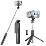 Selfie Stick Tripod With Detachable Wireless Remote, 4 In 1 Extendable Portable Selfie Stick & Phone Tripod Stand Compatible With Gopro, Iphone/Samsung/Huawei