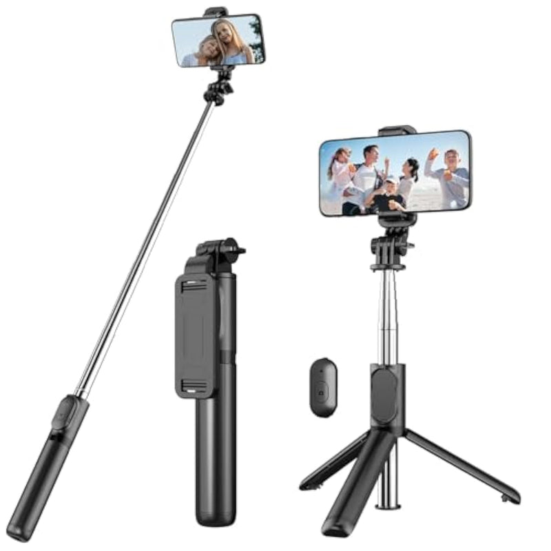Selfie Stick Tripod With Detachable Wireless Remote, 4 In 1 Extendable Portable Selfie Stick & Phone Tripod Stand Compatible With Gopro, Iphone/Samsung/Huawei