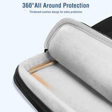 MOSISO 360 Protective Laptop Case 13.3 inch, 13-14 inch Puffy Laptop Sleeve Compatible with MacBook Air 13 13.6/Pro 13/14, HP Dell Acer ASUS, Gourd Shaped Quilted Bag with Pockets&Handle&Belt, Black