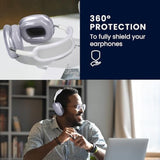 kwmobile 3 in 1 Case for Apple AirPods Max - Clear TPU Cover for Headphones - Anti-Scratch Ear Pad, Ear Cups, Cushion, Headband Protection - Transparent/Lavender