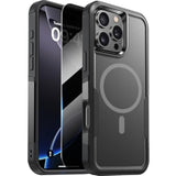 Designed For Iphone 16 Pro Max Case, [With Privacy Screen Protector] [Anti Spy] [Military Grade Drop Protection] Heavy Duty Full-Body Shockproof Phone Case, Magnetic Black