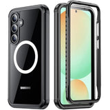 For Samsung Galaxy S24 Fe Case, [Built-In Glass Screen Protector][Compatible With ][Full Body Shockproof][Work With Fingerprint Id] Heavy Duty Protection Phone Case For S24 Fe 6.7"