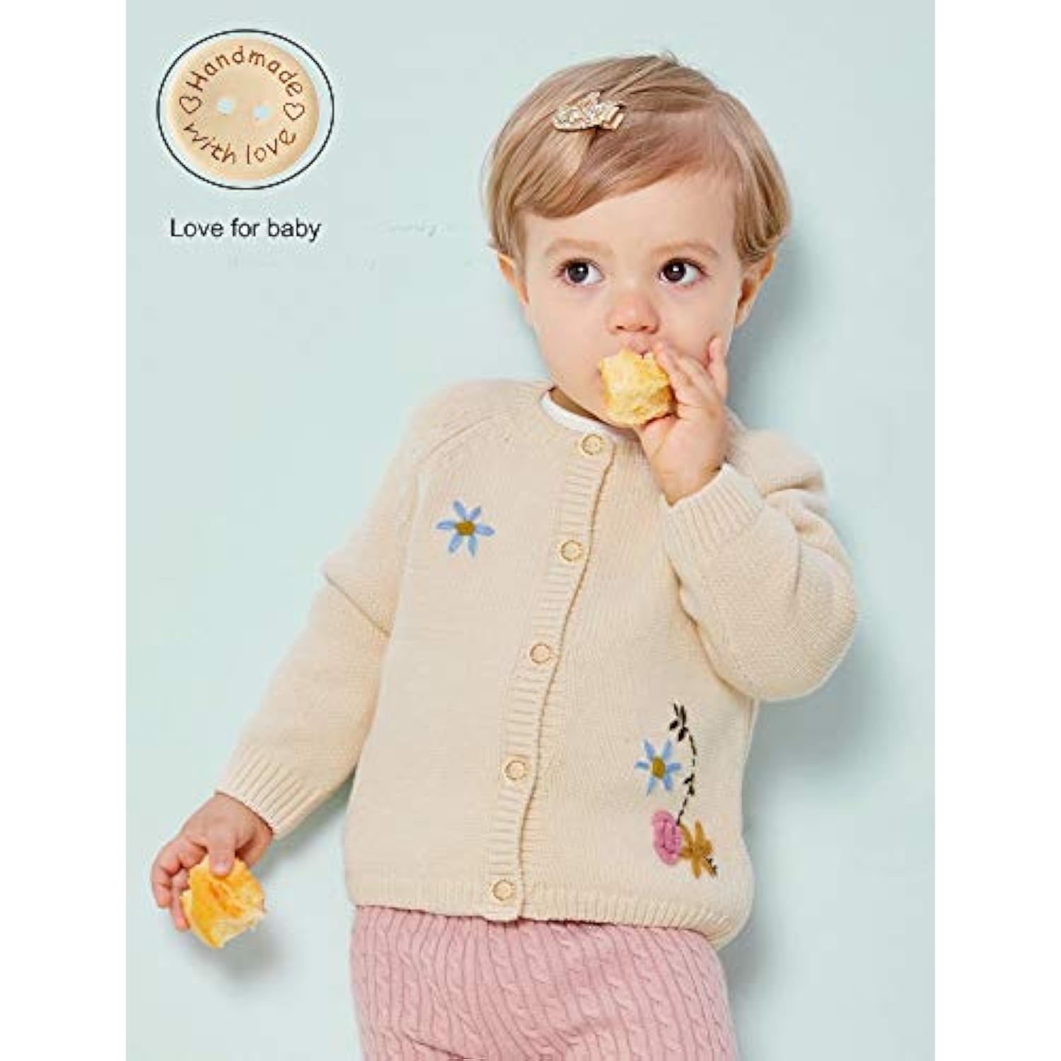 150Pcs Wooden Buttons (15-20-25Mm) Handmade With Love Round Craft Déco