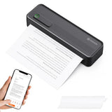 A41 Bluetooth Thermal Printer, Portable Inkless Printer For Travel Supports 8.5 X 11 Inch Paper, Small Mobile Printing Device Ideal For Office, School, Home