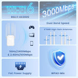 Ax3000 Outdoor Wifi 6 Extender - Long Range Outdoor Wifi Extender Signal Booster, Ip67 Weatherproof & Poe Support For Large Yard, Farm, Rv, Works With Starlink & Up To 256+ Devices