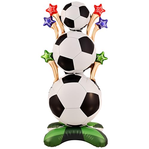 3.8ft Giant Standing Soccer Balloons, 1Pack Soccer Party Decorations