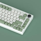 Pbt Bamboo Forest Keycaps For Mechanical Keyboard 60% 65% 75% Cherry Profile Green White Keycaps Dye Sub Custom Gaming Keyboard Keycaps For Gateron Mx Switches With Key Cap Puller