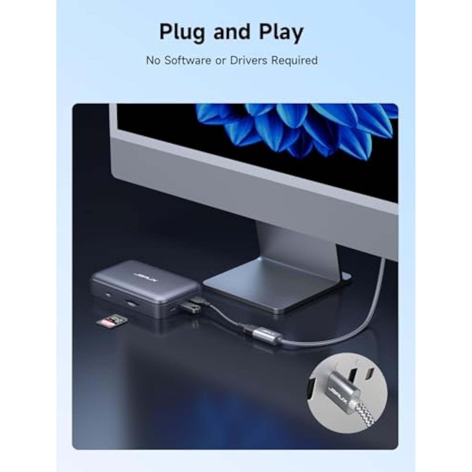 2Pack 6.6Ft+6.6Ft Usb 3.0 Extension Cable, Type A Male To Female Usb Extender