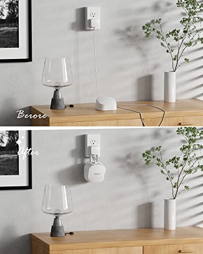 Outlet Wall Mount Holder For Eero 6 Or Eero 6+ Mesh Wi-Fi System [Not Fit For Eero Mesh], No Messy Wires, Easy To Install Mount Holder For Eero 6 & Eero 6+ Mesh Wi-Fi System (3 Pack)
