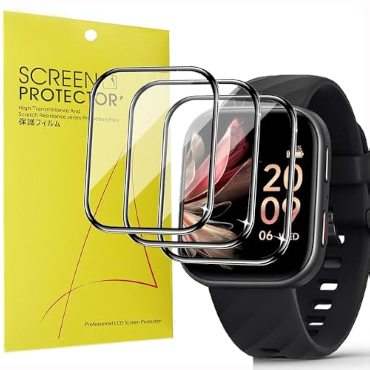 Compatible For Fitvii Fitness Tracker Screen Protector, [3 Pack] 3D Full Coverage Pet Soft Screen Protector Film Compatible For Fitvii, Morepro Hm57 1.85 Smart Watch 2024 (3 Pack)