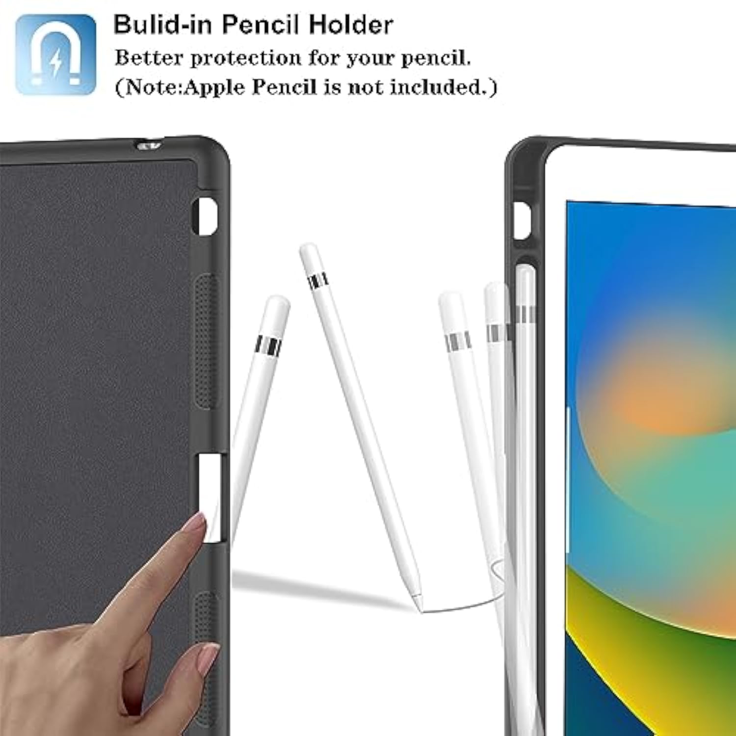 Case For Ipad 9Th/8Th/7Th Generation 10.2 Inch (2021/2020/2019 Model) With Pen