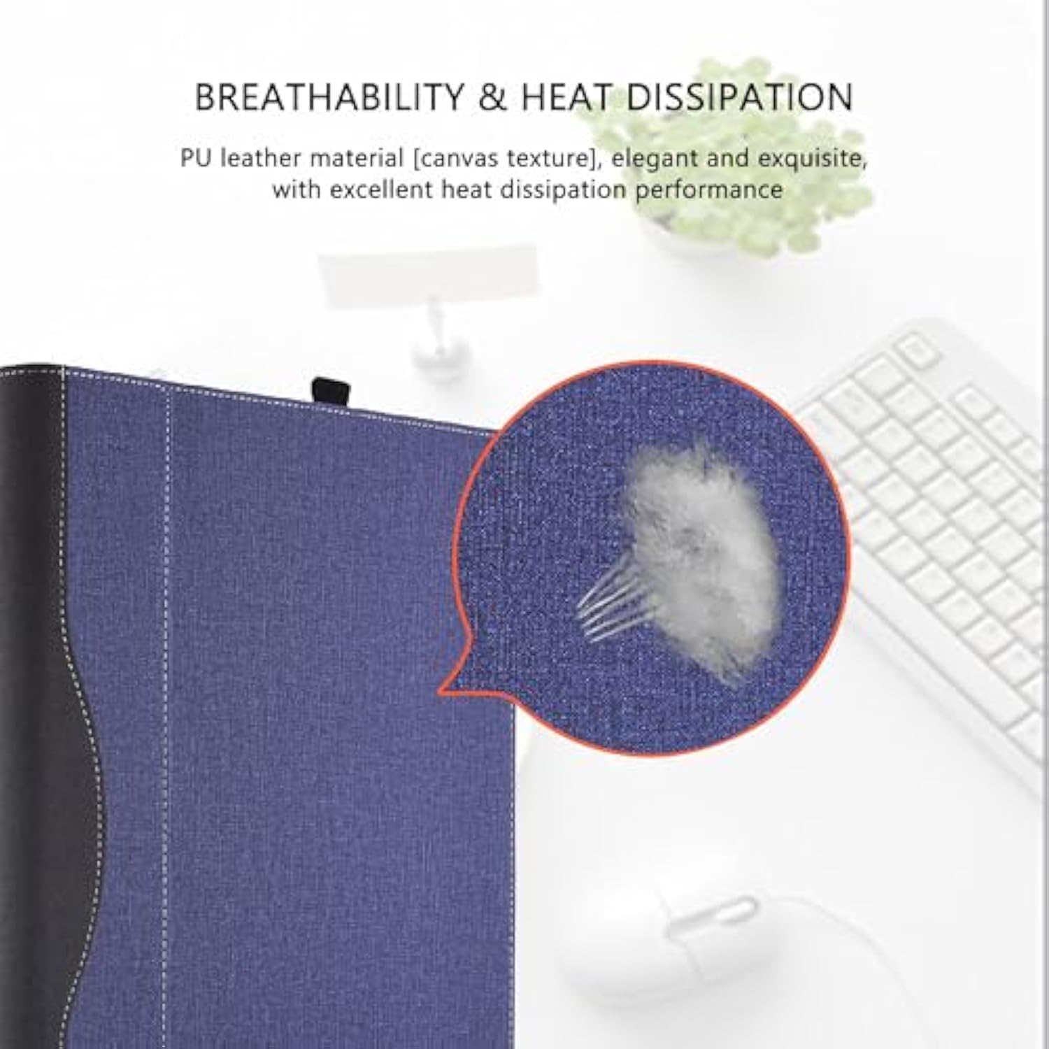 Laptop Case Cover For 14 Inch Lenovo Ideapad 5 2-In-1 14Q8X9 14Ahp9 14Irh9 14Iru9 Sleeve,Pu Leather Protective Bag Notebook Pc Accessories (Dark Blue)