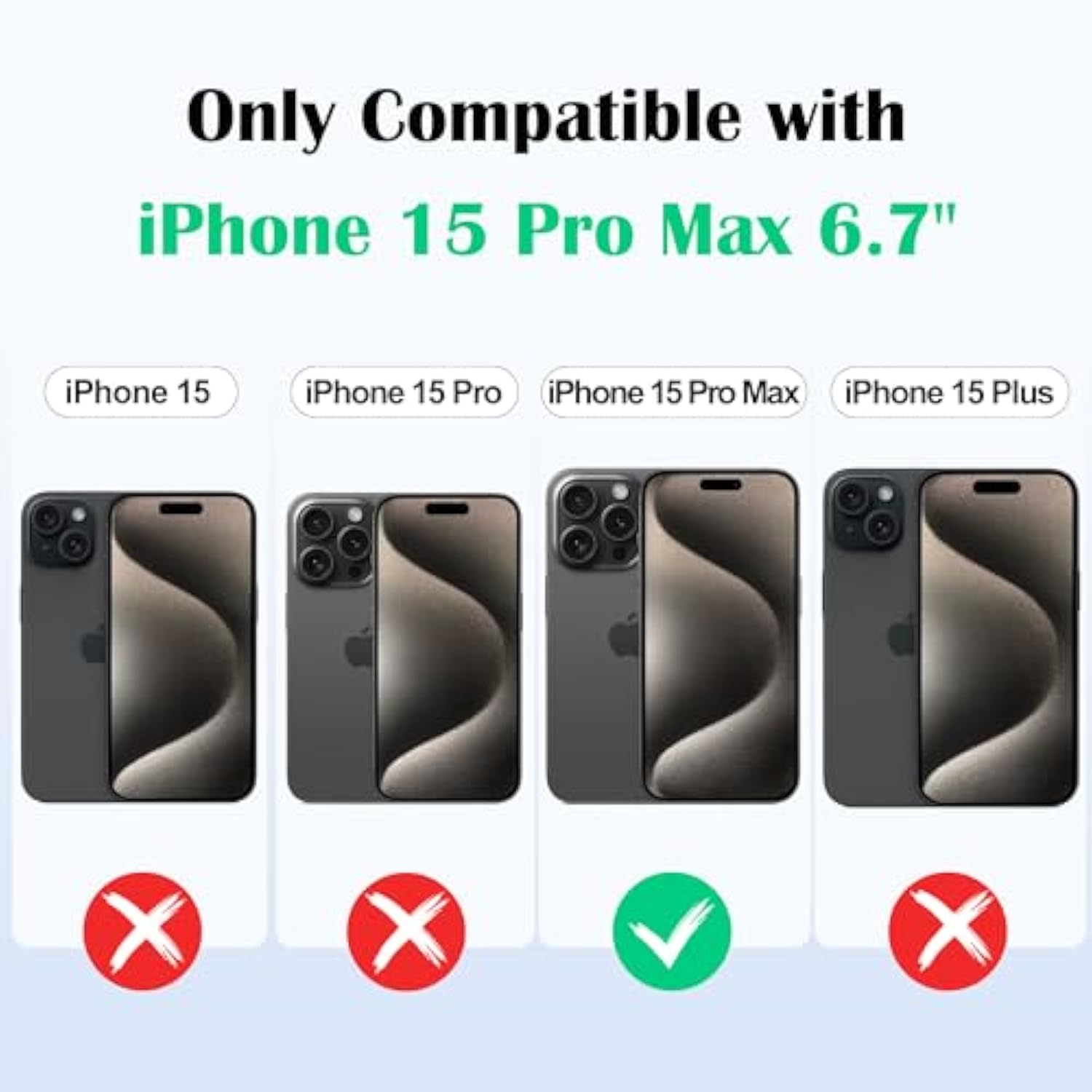 Battery Case Charger Made For Iphone 15 Pro Max, Type-C Ultra Slim Protective Charging Case, Wireless Slim 8500Mah Portable Rechargeable Charger - Black (2023)