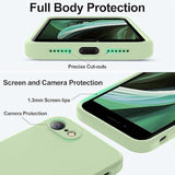 For Se Case 2022/3Rd/2020, 8/7 Case, Upgraded Liquid Silicone With [Flat Edges] [Camera Protection] [Soft Anti-Scratch Microfiber Lining] Phone Case For Se - Matcha