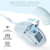 Aj199 Wireless Gaming Mouse,59G Lightweight Ergonomic Computer Mouse,1000Hz Polling Rate,Up To 26000Dpi,Double Modes Paw-3395 Optical Sensor,Programmable 6 Button For Pc/Laptop/Win/Mac