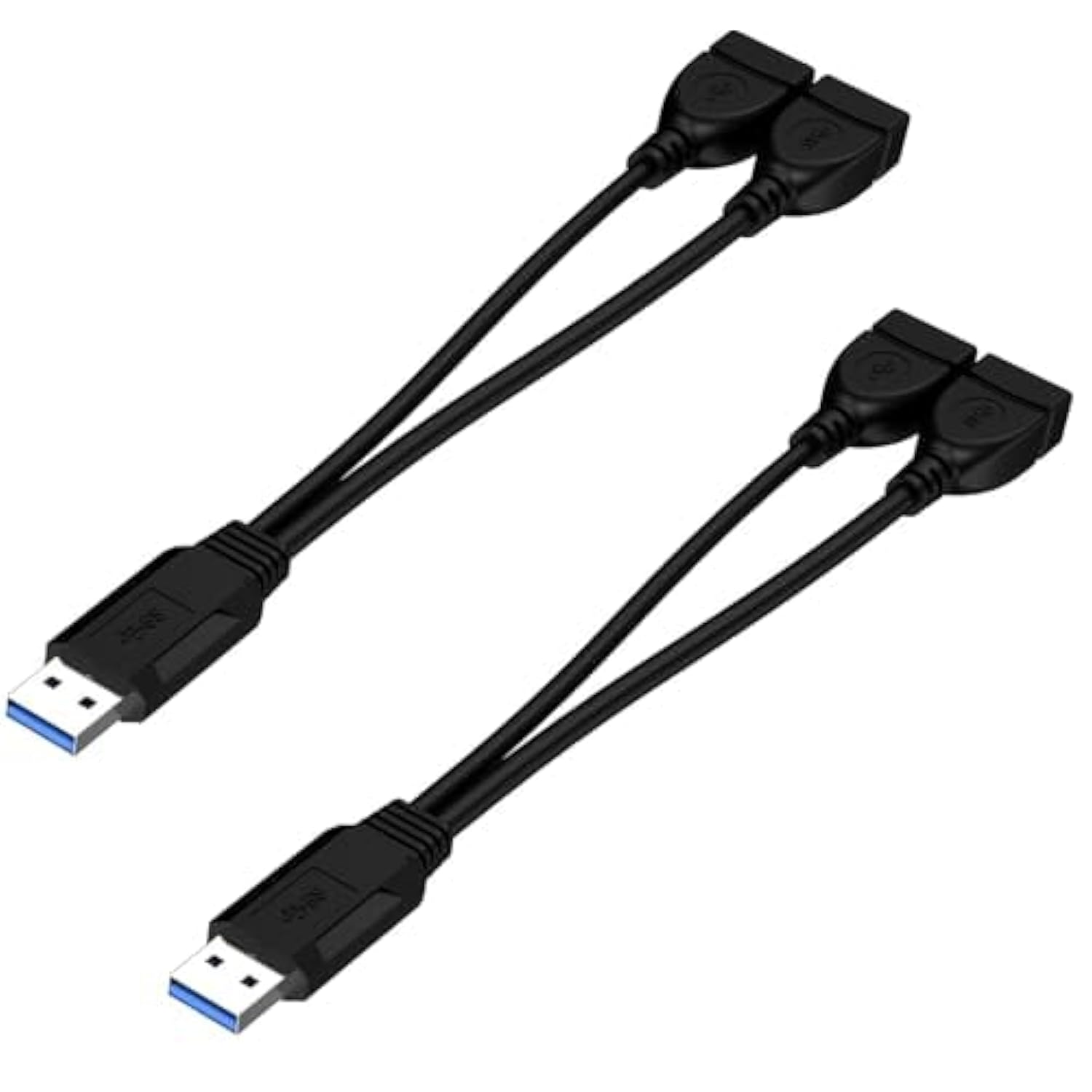 Usb 3.0 Female To Male Splitter Cable(2Pack),Usb 3.0 Female To Dual Usb Male 1
