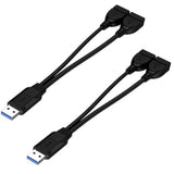 Usb 3.0 Female To Male Splitter Cable(2Pack),Usb 3.0 Female To Dual Usb Male 1