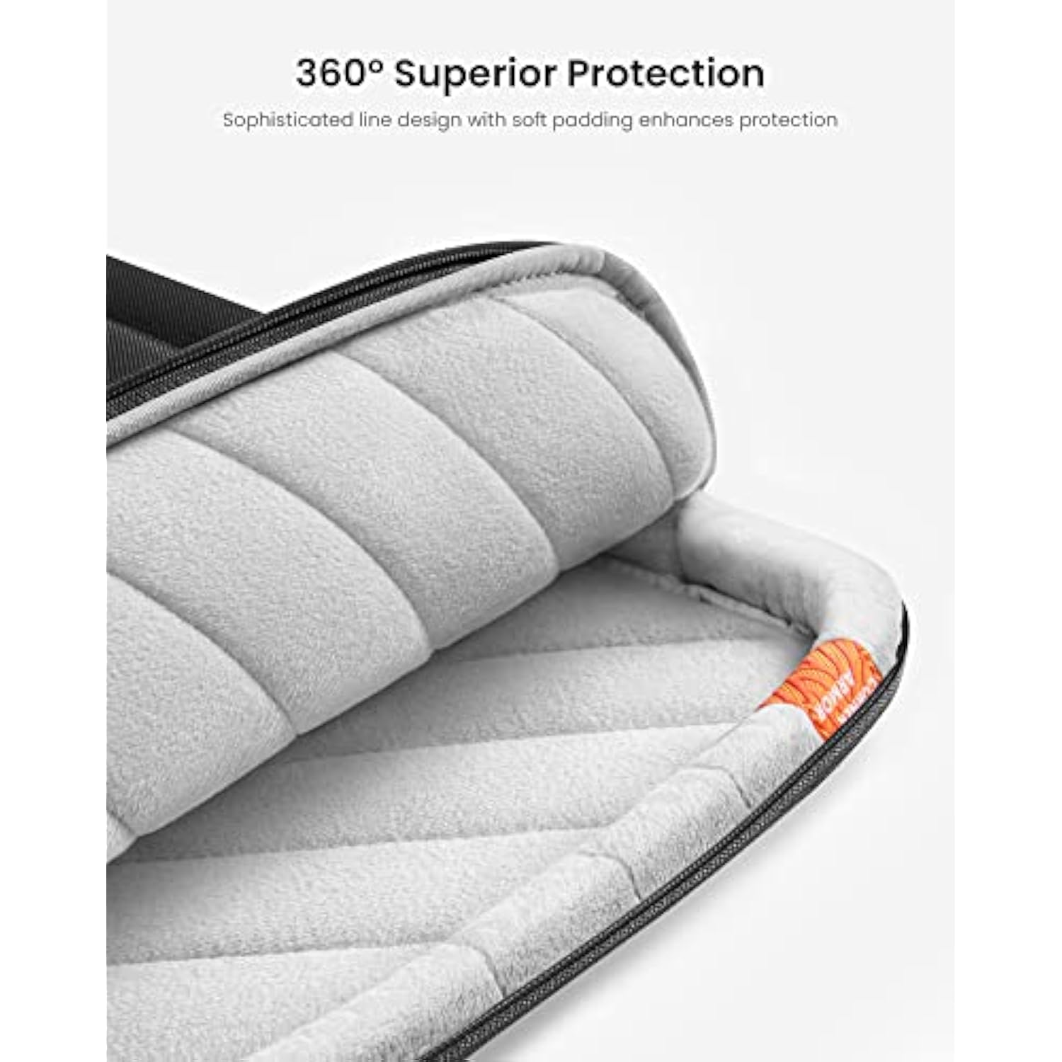 tomtoc 360° Protective Laptop Sleeve for 13.5-14.4 Inch Surface Laptop 6/5/Studio 2/1, Surface Book, Water-Resistant Shockproof Carrying Case Bag for Acer Aspire/Swift, ASUS Vivobook/Zenbook 14, Black