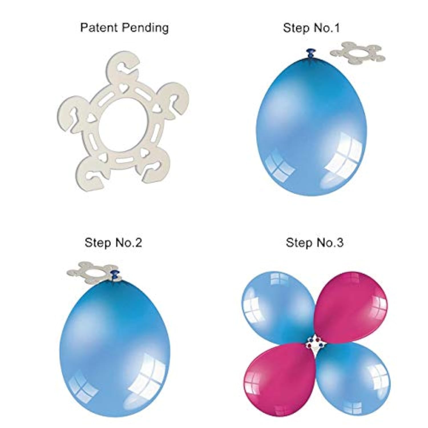 Balloon Clips(120 Pcs), Balloon Connectors For Decor Balloons Arch, Balloons Column Stand And Flowers - Birthday, Wedding, Baby Shower Party Decorations