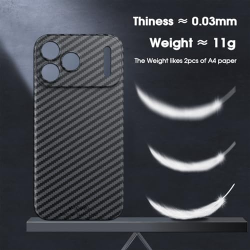 Magnetic for iPhone 17 Pro Max Case, Compatible with MagSafe,Slim Thin Carbon Fiber Pattern Cover, Minimalism Anti-Scratch Matte Protective