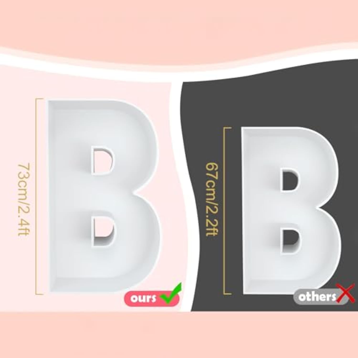 2.4FT Foam Board Marquee Letters BABY Kit: DIY Baby Shower Decor