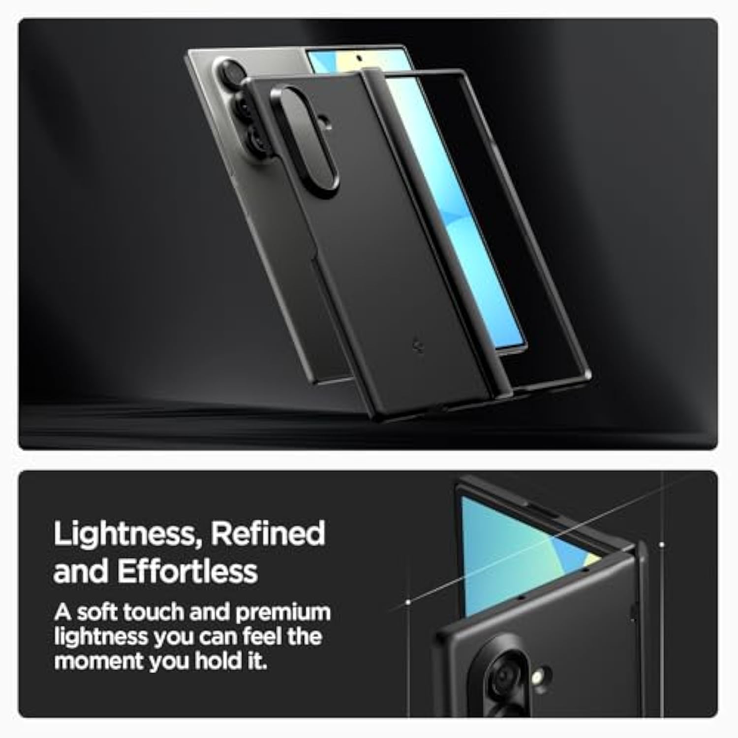 Spigen for Galaxy Z Fold 7 Case, Airfit Pro Magfit [Hinge Protection] [Qi2.1 Certified/Magnet for Galaxy] - Black