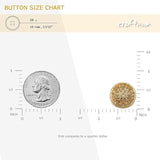 Vintage Hollow Embossed Metal Shank Sewing Buttons 20 Pcs - 18Mm, 23/3