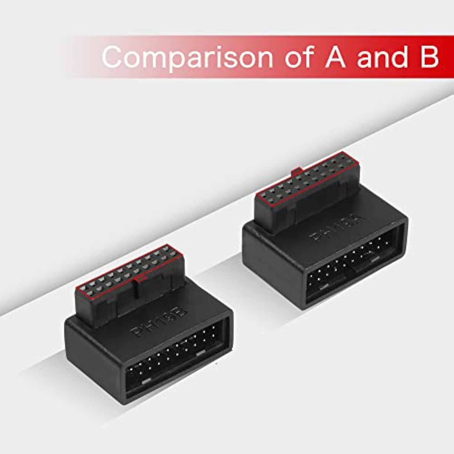 Usb 3.0 19/20 Pin 90 Degree Adapter Male To Female L Turn Right Angle Socket F