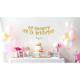 Pre-Strung Go Sha It’S Ya Birthday Funny Birthday Gold Glitter Banner - Funny 21St Birthday Decorations For Men And Women - Birthday Party Supplies And Gifts