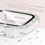 44mm Bling Case with Glass Screen Protector for Apple Watch Series 4/5/6, SE 3/2/1