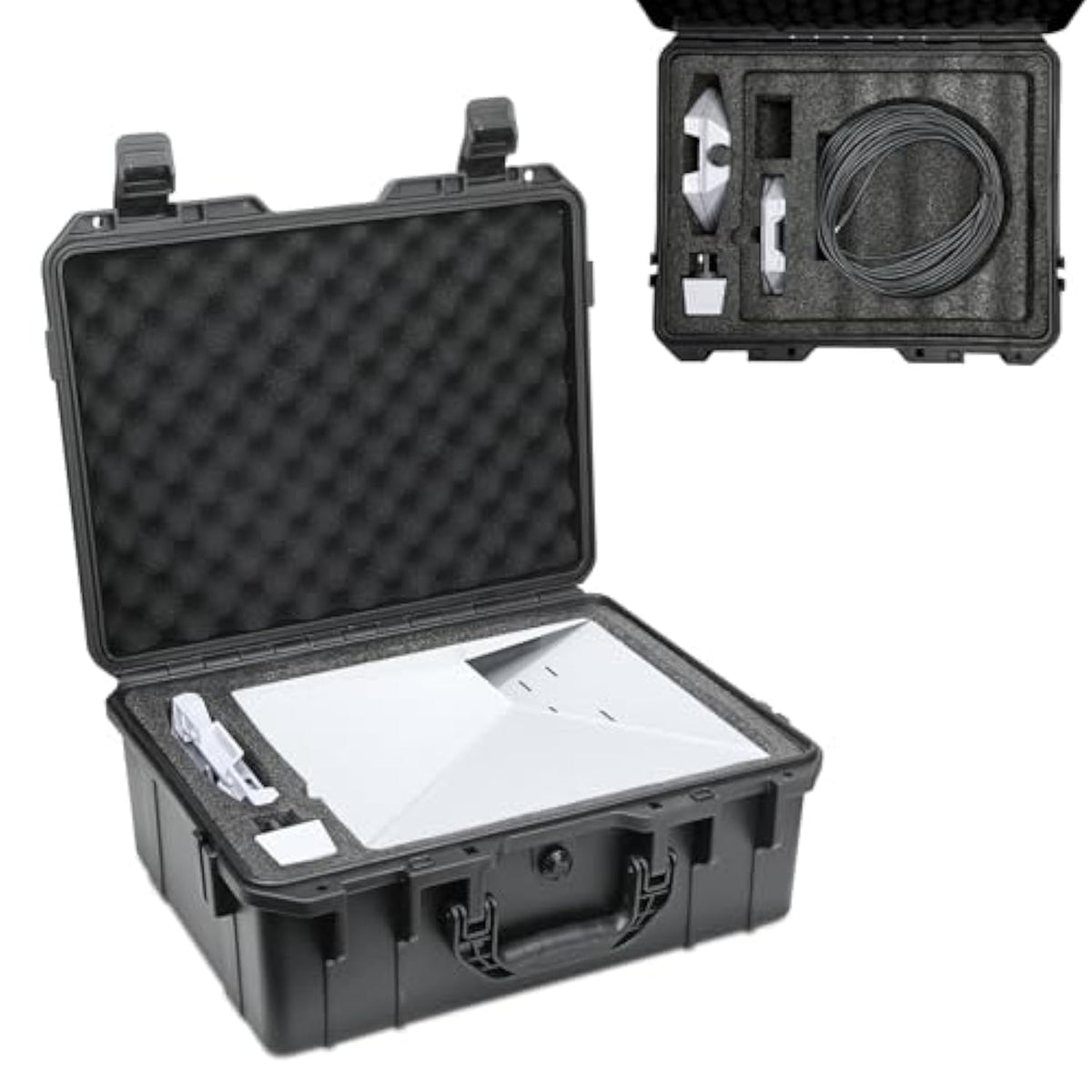 Starlink Mini Case, Ip67 Waterproof Hard Case With With Custom Fit Foam, Portable Travel & Camping Storage For Starlink Mini Dish & Accessories, Perfect For Outdoor Use