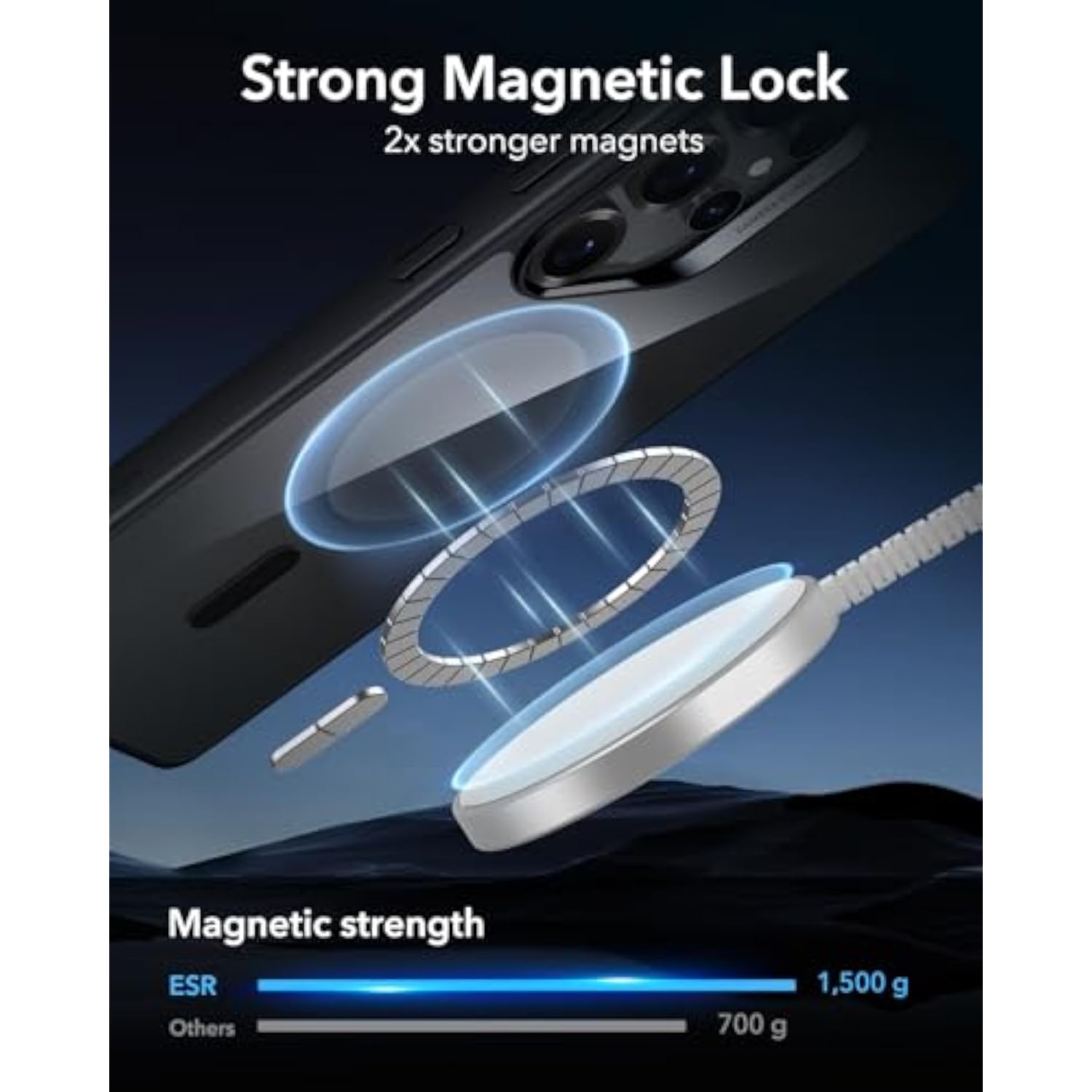 Samsung Galaxy S25 Ultra Case, MagSafe Compatible, Military-Grade, Clear Black