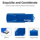 8Gb Usb 2.0 Flash Drive And 1 Usb C Adapter, Thumb Drive Usb Memory Stick Jump Drive, Compatible With Otg Type C Phones, Tablets, Laptop, Pc (Blue)