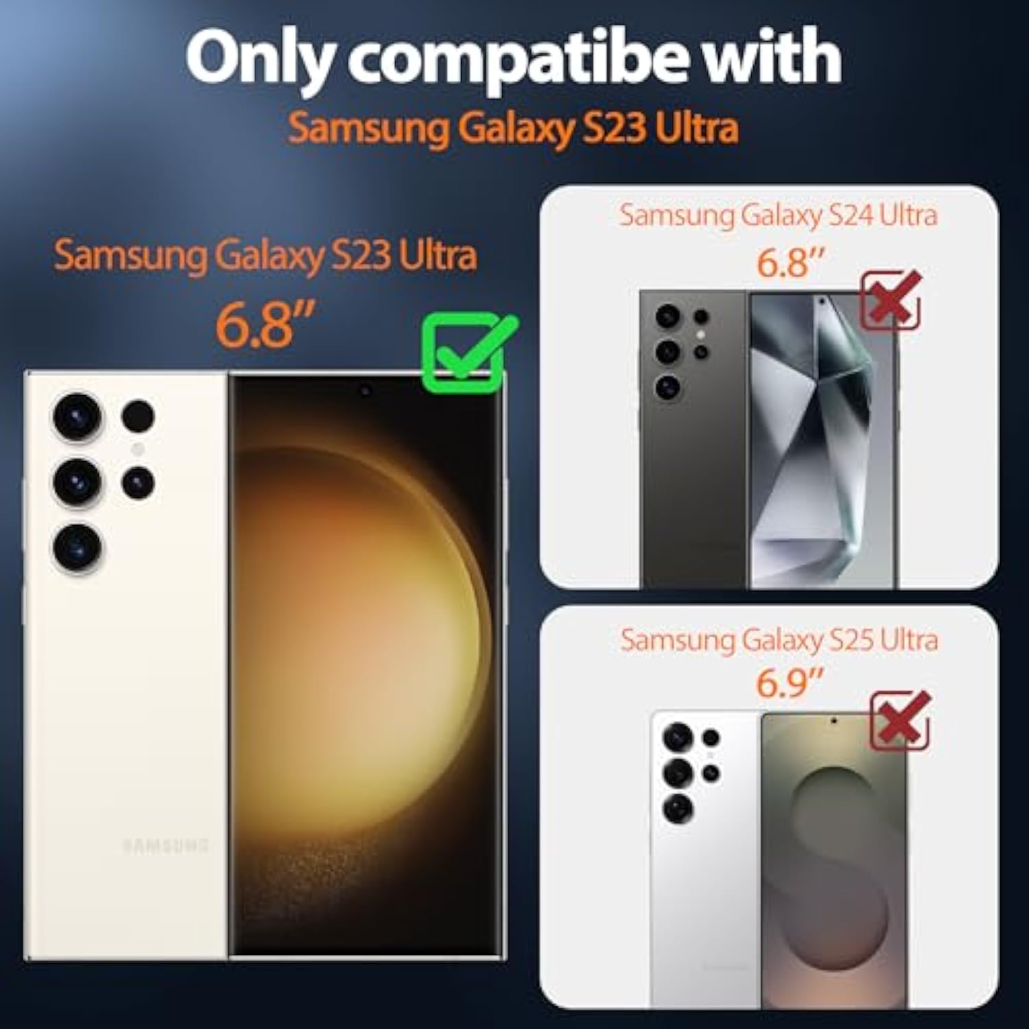 For Samsung Galaxy-S23-Ultra-Case With Magsafe, 2×Screen Protector, S23 Ultra Magnetic Phone Case Anti-Fingerprint Military Grade Shockproof Protective Cover For Galaxy S23 Ultra,Black