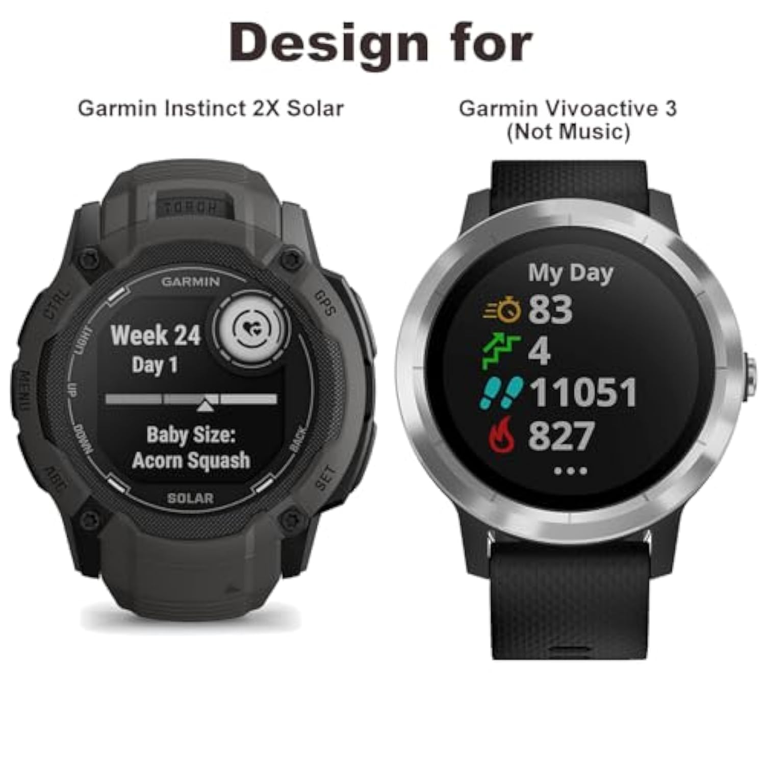 (4 Pack) Screen Protector For Garmin Vivoactive 3 (Not Music) / Instinct 2X Solar Tempered Glass, Hd Clear, Anti Scratch, Bubble Free, 9H Hardness, Case Friendly.