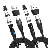 100W Usb C To Usb C Magnetic Charging Cable With 540° Swivel Head [2 Pack] 6-I