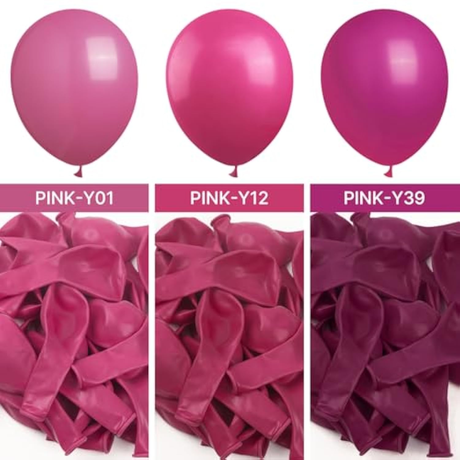 123Pcs Hot Pink Balloon Arch Kit Magenta & Dark Pink Balloons for Parties