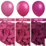 123Pcs Hot Pink Balloon Arch Kit Magenta & Dark Pink Balloons for Parties