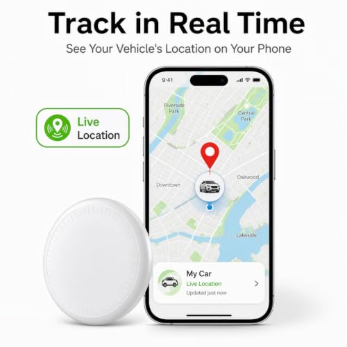 Magnetic Vehicle Tracker, Waterproof, Compatible With Apple Find My (Ios Only), Anti-Theft Alerts