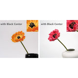 8 Stem 13" Artificial Flowers Poppy Flowers With Stems,Real Touch Anemone Pu Fake Wild Flowers Bulk For Kitchen Table Centerpiece Vase,Wedding Bouquets For Bride Bridesmaid Backdrop Arch Wall (White)