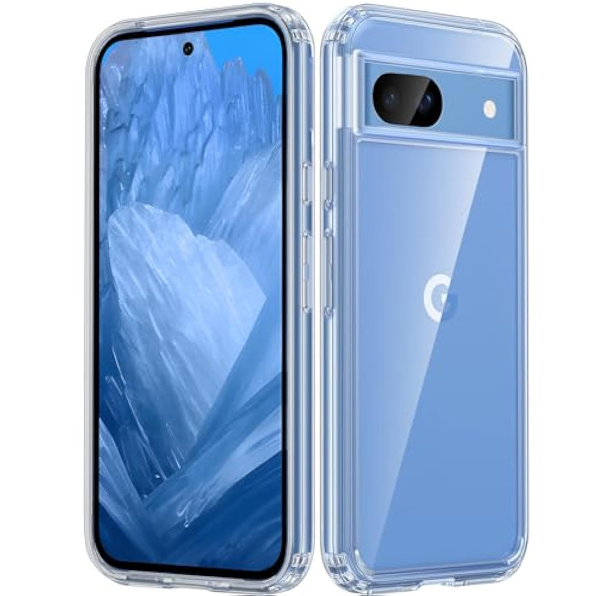 For Google-Pixel 8A Case Clear: Support Wireless Charging Military Grade Drop Protection Anti Yellowing Cell Phone Cover - Rugged Durable Shockproof Protective Bumper(Clear)